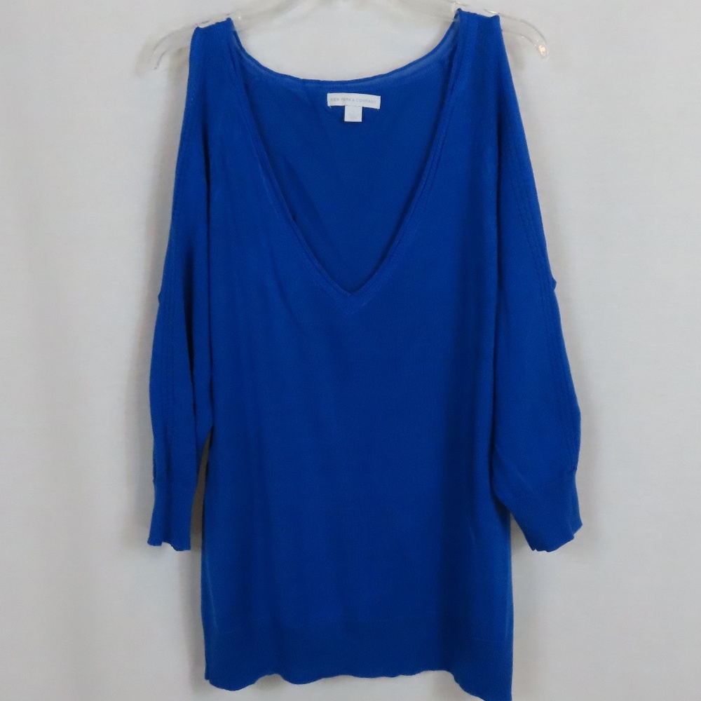 New York & Company Cold Shoulder Lightweight Sweater Shirt